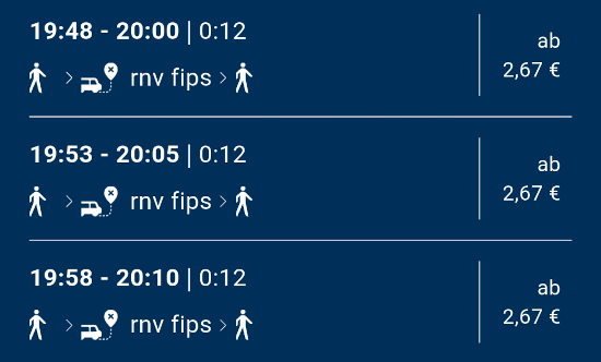 Verbindungsvorschläge in der myVRN-App